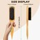 2PCS Boar Bristle Hair Brush Slick Back Hair Brush for Sleek Ponytail Bun &amp; Smoothing Baby Hairs- Soft Medium Smoothing to Style,Polish &amp; Lay Hair Down Flat- Wooden Brush for Men Women