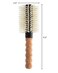 Nylon Boar Bristle Hair Brush, Round Brush for Blow Drying, Large 2.5" Barrel Blowout Brush, Anti Static Hairbrush, Cork Comfort Grip Handle, Detangling Plastic/Natural Bristle Hair Styling Tool