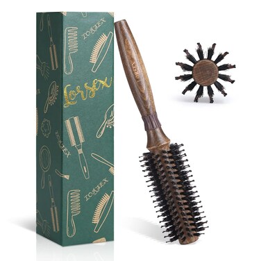 Round Brush for Blow Drying, LORSEX Boar Bristle Hair brush for Women Men, Round Hairbrush for Add Shine/Volume, Minimize Damage (2Inch)