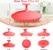 Silicone Scalp Massager Shampoo Brush, Scalp Brush for Hair Growth &amp; Dandruff Removal, Hair Scrubber Scalp Stimulator Exfoliator Brush with Soft Bristles for Wet Dry Scalp Care (Rose Red)