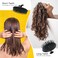 Segbeauty Shampoo Brush, 2 pcs Scalp Massage Floriated Shower Comb Long Short Teeth Set for Curly Hair, Scalp Massage Brush for Hair Growth Beard Brush Pet Grooming Wet Dry Hair Care Brushes Black