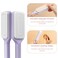 2PCS Self-Cleaning Massage Brush and Telescopic Comb - One-Click Cleaning, Rotating and Airbag Massage, Suitable for All Hair Types (Purple + Gray)