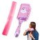 2 Packs Hair Brush and Hair Comb Glitter Detangling Hair Brush with Pink Comb Set Soft Anti-static Massage Scalp Brush Easily Brushed Through Tangles for Women Girls Straight and Curly hair
