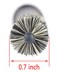 PERFEHAIR Small Round Hair Brush for Short Hair, Mini Boar Bristle Brush for Blow Drying - 0.7 Inch Diameter