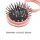 4 Pack Round Folding Travel Hair Brush with Makeup Mirror, Mini Pocket Hair Brush Comb Compact Pop Up Hair Massage Comb for for Purse Pocket Bag