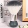 Neck Duster Neck Duster Brush, Broken Hair Sweep Brush with Abs Handle, Barber Shop And Salon Nylon Shaving Brush for Face And Neck (Grey)