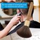 Neck Hair Duster Brush Professional Barber Brush Salon Home Barbershop Ultra Soft Gentle Fiber with Wooden Handle Large Hair Cutting Neck Duster Brush(Wood color)