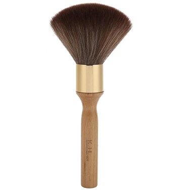Neck Hair Duster Brush Professional Barber Brush Salon Home Barbershop Ultra Soft Gentle Fiber with Wooden Handle Large Hair Cutting Neck Duster Brush(Wood color)