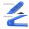 Dioche Boar Clamp Double Sided Brush Hair Straightener Brushes Comb, Bristle Hair Brush, Anti Static Heat Resistant, for Smoothing and Straight Hair (Blue)