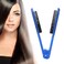 Dioche Boar Clamp Double Sided Brush Hair Straightener Brushes Comb, Bristle Hair Brush, Anti Static Heat Resistant, for Smoothing and Straight Hair (Blue)
