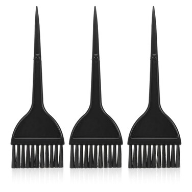 Hair Coloring Brush Kit - 3 Pcs Hair Dye Brushes with Applicator for Salon and DIY Home Hair Tinting (Black)