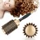 Ceramic Thermal Barrel Round Brush for Blow Drying, Round Brush, Portable Anti static Round Hair Comb Salon Styling Brush Gold &amp; Black (A1813-53)