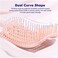 Detangling Hair Brush, 2 Pcs Curved Vent Hair Brush For Blow Drying For Thick,Curly,Long Hair, Wet Brush Detangler Quickly Detangles and Smooths hair(Our product set comes in pink and black)