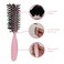 Detangling Hair Brush Nylon Bristles 7 Row Teasing Womens Brush For Thick Hair Small Travel Hairbrush Brush For Hair 1 Pcs. (Light Pink)