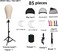 23 Inch Canvas Block Mannequin Head for Wigs Making Display with Wig Caps, T Pins, C Bristle Brush