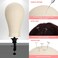 23 Inch Canvas Block Mannequin Head for Wigs Making Display with Wig Caps, T Pins, C Bristle Brush