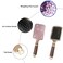 Fshion Handmade Massage Air Cushion Pink Crystal Paddle Brush,Premium Bling Hair brush,Rhinestone Detangle Hair Comb For Women