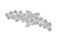 Floral Design Rhinestones Crystal Bridal Wedding Side Hair Comb T1082