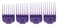 Andis 66320 Magnetic 4-Piece Comb Set - Perfect for Hair Cutting &amp; Grooming &ndash; Sizes 5, 6, 7, 8 (5/8", 3/4", 7/8", 1") &ndash; Large, Purple