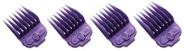 Andis 66320 Magnetic 4-Piece Comb Set - Perfect for Hair Cutting &amp; Grooming &ndash; Sizes 5, 6, 7, 8 (5/8", 3/4", 7/8", 1") &ndash; Large, Purple