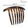 Parcelona French Twist Large Shell Brown 7 Teeth Large Celluloid Acetate Set of 3 Hair Side Combs