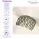 French Amie Fab 13 Teeth Medium 3 1/2" Handmade Celluloid Side Hair Comb Flexible Durable Hair Comb Strong Hold Hair Comb for Women No Slip Styling Girls Hair Accessories, Made in France (Opera)