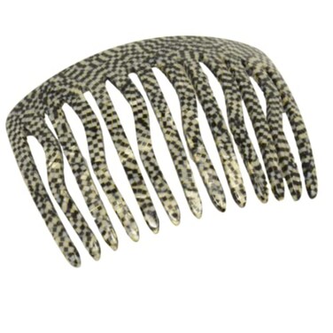 French Amie Fab 13 Teeth Medium 3 1/2" Handmade Celluloid Side Hair Comb Flexible Durable Hair Comb Strong Hold Hair Comb for Women No Slip Styling Girls Hair Accessories, Made in France (Opera)