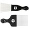 2 Pcs Large Afro Hair Pick Combs for Women and Men - Hard Plastic, Oil Infused for Lifting and Styling Curly, Natural Hair