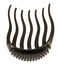 UPSTORE Hair Accessory Hair Comb, 2PCS Heightening Ponytail Insert for Hairstyle Styling Beauty Tool, Plastic, Black, Brown
