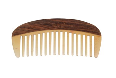 Hair Comb Wooden Sheep or Cow Horn Comb Smooth Luxury Set Comb, Anti-Static YTB Comb 5-11 with Case
