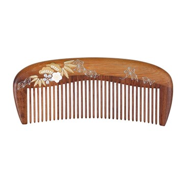 Women Hair Comb Natural Wood Scalp Massage Laquar 2-9 1pc