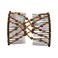 Ruihfas Easy Stretch Comb Beaded Double Stretching Combs Hair Styling Accessories for Women Girls Hair Bun Maker (Coffee)