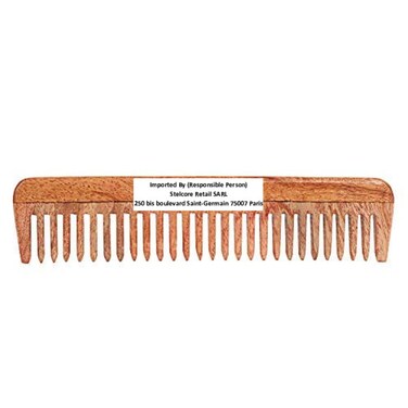 SVATV Handcrafted Neem wood Comb For Detangling Hair For Thick, Curly And Wavy Hair, Non-static And Eco-friendly With Wide Tooth For Grooming Hair Comb - N - 76