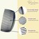 Parcelona French Glossy 23 Teeth Large 4 1/4" Celluloid Acetate Set of 2 No Slip Grip Side Hair Combs for Women, Made in France (Black)