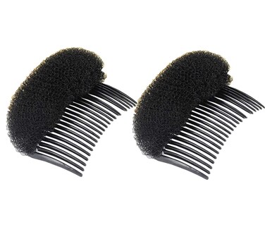 2Pcs Charming Bump It Up Volume Inserts Hair Comb Do Beehive Hair Stick Bun Maker Tool Hair Base Styling Accessories for Women Lady Girl (Black)