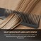 Styling Comb   Professional 7 Inch Black Carbon Fiber Anti Static Chemical And Heat Resistant Comb For All Hair Types   Fine and Wide Tooth Comb For Men and Women   By Bardeau Essentials (Single)