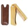 Onedor Handmade 100% Natural Green Sandalwood Fine Tooth Wooden Comb for Men Hair, Beard, and Mustache Styling Pocket Comb With Leather Case (Folding)