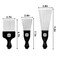 3 Pcs Black Stainless Steel Afro Combs, Afro Hair Pick Set Pick Comb Hairdressing Styling Tools for Afro Hairstyle and Natural Curly