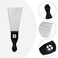 3 Pcs Black Stainless Steel Afro Combs, Afro Hair Pick Set Pick Comb Hairdressing Styling Tools for Afro Hairstyle and Natural Curly