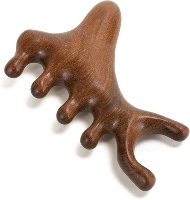 Wooden Scalp Massager for Hair Growth, Massage Comb for Scalp Gua Sha, Loc Comb with Wide Tooth