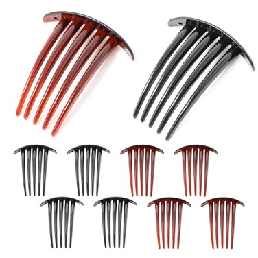 Honbay 10PCS Plastic 5 Tooth French Twist Combs Hair Side Combs Clips Accessory for Women and Girls