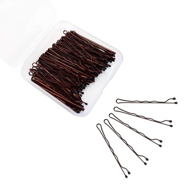 Bobby Pins Bulk Brown Bronze 100 Count Hair Bob Pins Bulk in a Case Box Tub