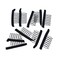 40pcs Stainless Steel Wig Hair Combs, Black Color Tooth Comb for Wig Caps Hair Extensions, 7-Teeth Wip Comb for Hairpiece Caps
