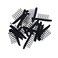 40pcs Stainless Steel Wig Hair Combs, Black Color Tooth Comb for Wig Caps Hair Extensions, 7-Teeth Wip Comb for Hairpiece Caps