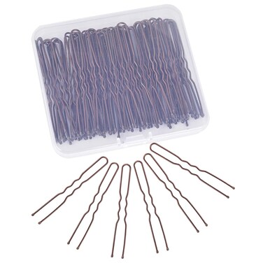 Hair Pins for Women, IKOCO 80pcs 2.75inch U Shaped Hair Pins with Storage Box, Brown