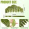 Geiserailie 2 Pieces Jade Combs Massage Stone Hair Gua Sha Scraping Scalp Comb Facial Massage Tool Multifunctional Handheld Head Tools Head Caring Therapy Mother's Day Gift(Plain Style)