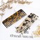 Mini Cellulose Wide Tooth Comb,2 Pack Portable Hair Detangling Comb Small Leopard Purse Comb No Handle Pocket Size Tortoise Hair Comb for Thick Curly Wavy Wet and Dry Hair