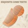 Mozeat Lens Natural Peach Wood Comb, 2 Pack Mini Wooden Comb Anti-Static Comb Close Tooth Comb Small Travel Combs Pocket Sized Fine Tooth Detangling Hair Comb for Curly-haired Women and Men's Beard
