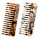 Cellulose Wide Tooth Comb, 6 Inches Large Detangling Hair Combs Shower Comb Portable Travel Curly Hair Comb Styling Hair Brush for Women Curls/Wavy/Dry/Wet/Long/Thick Hair (2 PCS,Tortoise Shell,Ivory)