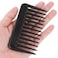 Mini Travel Comb, Small Wide Tooth Comb Portable Pocket Combs Curl Comb Shower Comb Detangling Hair Combs for Women Curly Hair, Wavy Hair, Wet and Dry Hair, Wallet Comb for Men - Black